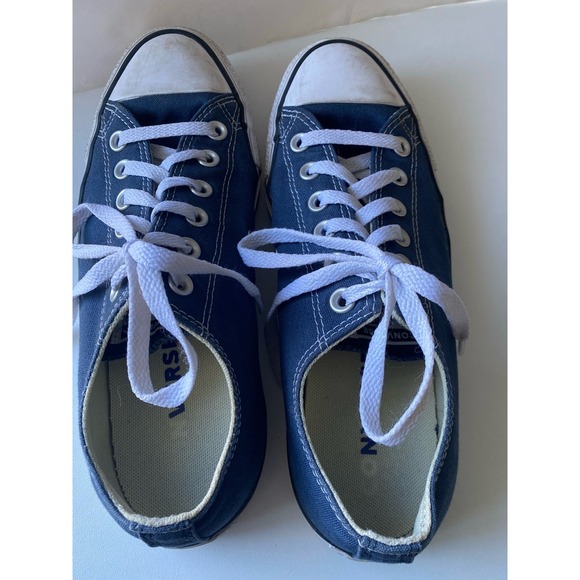 Converse All Star Navy Blue Canvas Sneaker Size M9697 Men's 7 Women 9 - Picture 5 of 7